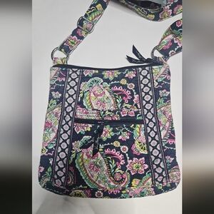 Vera Bradley Quilted Pink and Green Crossbody Bag